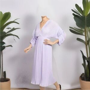 By Timo  Plisse Pleated Women's  Size S  Length  under knee Midi Dress Lilac NWT
